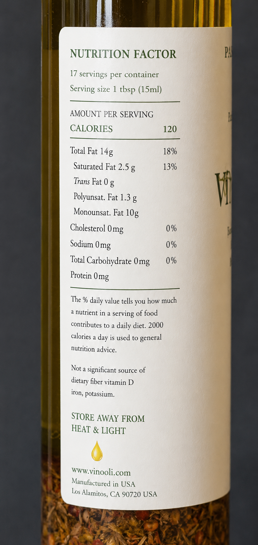 Parmesan Pesto Seasoning Oil